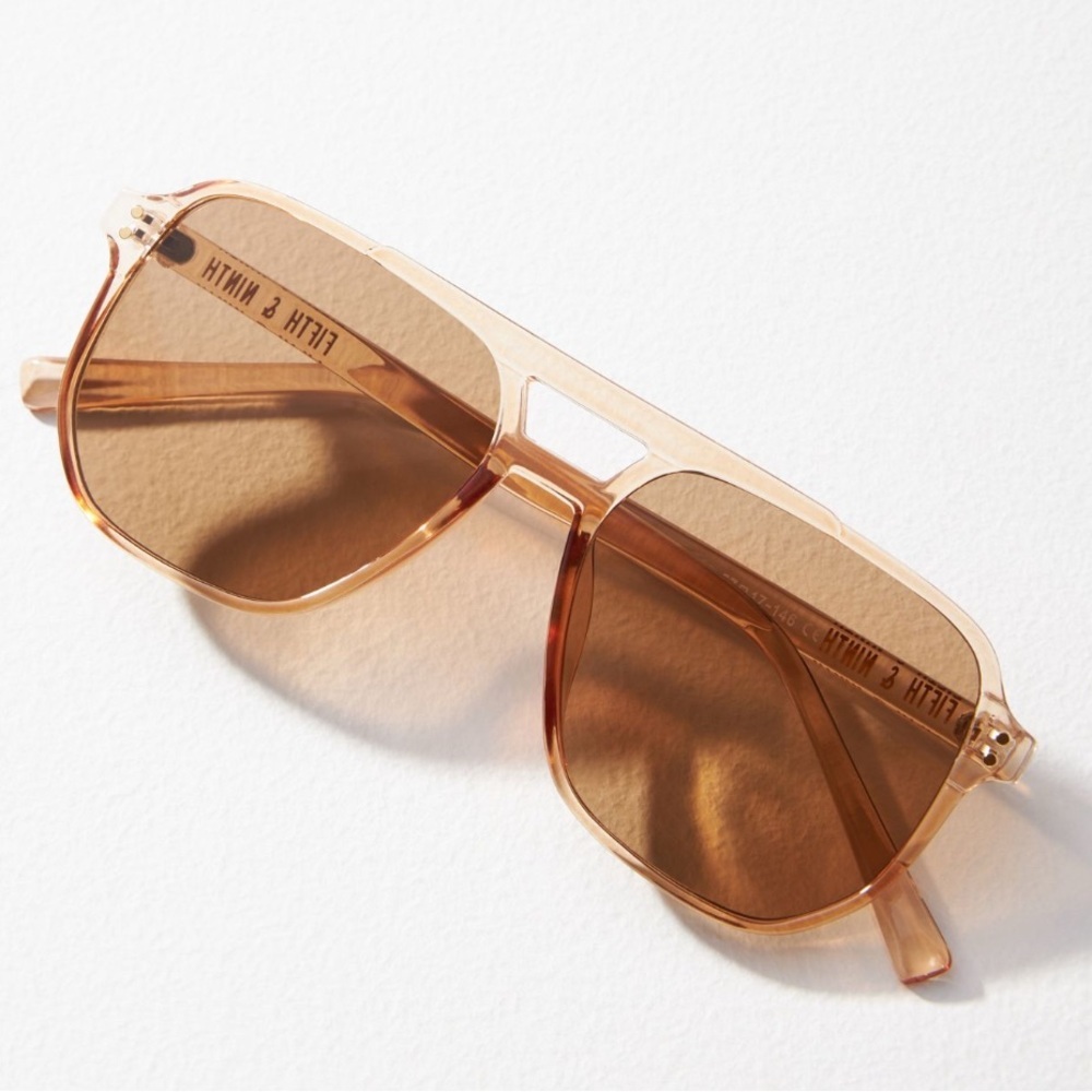 Anthropologie Fifth & Ninth Amber Aviator Sunglasses